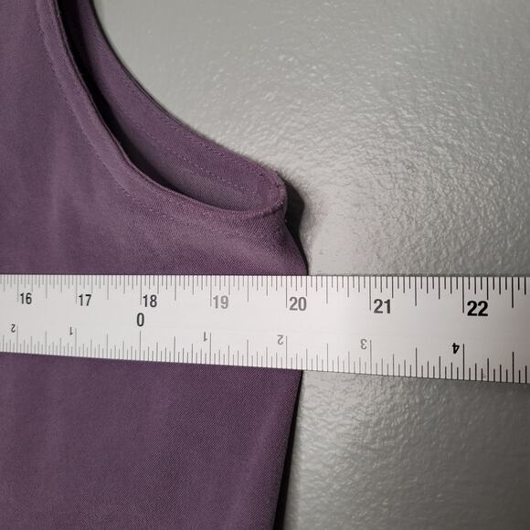 Denim & Co purple vest size S soft corduroy lavender button front sleeveless - Picture 10 of 11